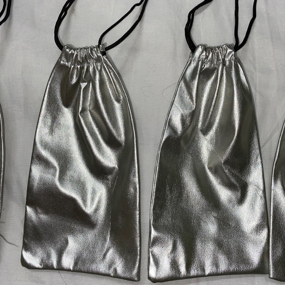 * 7A soft Pouch silver drawstring pouches sunglasses size 5 Pack - Picture 3 of 4